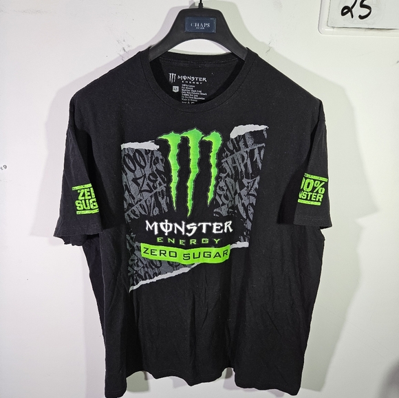 Monster Energy Zero Sugar Black & Green Full Graphic T-Shirt! - Picture 1 of 6